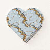 Carnet Texture de marbre blanc avec veines d'or fissurées (Dos)