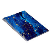 Carnet Texture de marbre bleu or luxueux (Côté Droit)