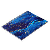 Carnet Texture de marbre bleu or luxueux (Côté gauche)