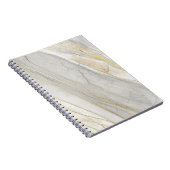 Carnet Texture de marbre de Carrare aux veines dorées (Côté Droit)