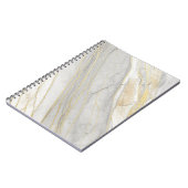 Carnet Texture de marbre de Carrare aux veines dorées (Côté gauche)