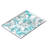 Carnet Texture de marbre gris et blanc turquoise (Côté gauche)