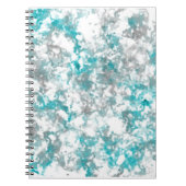 Carnet Texture de marbre gris et blanc turquoise (Devant)