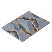 Carnet Texture de marbre gris foncé de luxe avec veines d (Côté gauche)