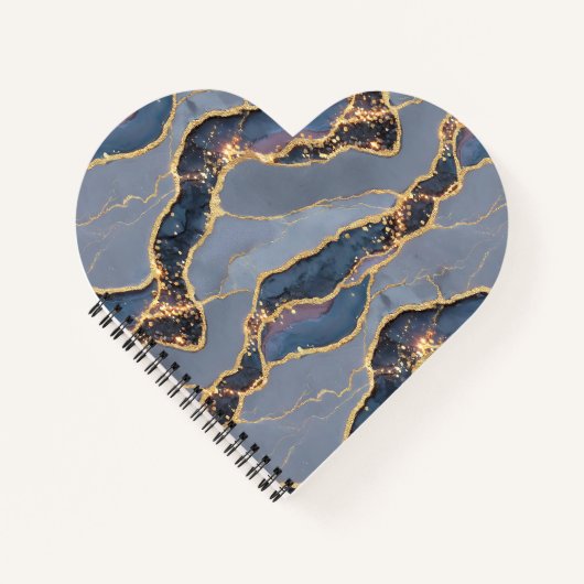 Carnet Texture de marbre gris foncé de luxe avec veines d (Devant)