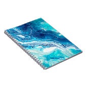 Carnet Texture de marbre liquide bleu (Côté Droit)