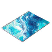 Carnet Texture de marbre liquide bleu (Côté gauche)