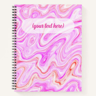 Carnet Texture de marbre rose bébé peinture liquide abstr