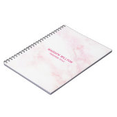 Carnet Texture de marbre rose doux (Côté gauche)