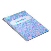 Carnet Texture de marbre violet bleu peinture abstraite l (Côté Droit)