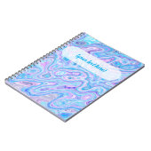 Carnet Texture de marbre violet bleu peinture abstraite l (Côté gauche)