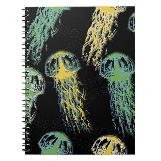 Carnet Texture de méduse dessinée à la main. Raster, main (Devant)