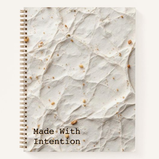 Carnet Texture de papier recyclé | Conception de fibre na (Devant)