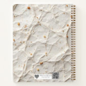 Carnet Texture de papier recyclé | Conception de fibre na (Dos)