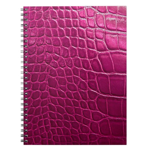 Carnet Texture de peau de crocodile rose (Devant)