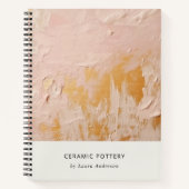 Carnet Texture de peinture à l'huile d'or rose Bush (Devant)