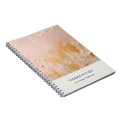 Carnet Texture de peinture à l'huile d'or rose Bush (Côté Droit)