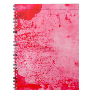 Carnet Texture de peinture grunge rose rouge