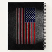 Carnet Texture de pierre du drapeau américain (Dos)