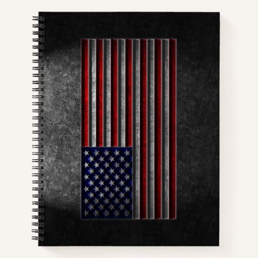 Carnet Texture de pierre du drapeau américain (Devant)