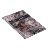 Carnet Texture de roche rosâtre avec tout texte (Côté Droit)