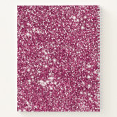 Carnet Texture de scintillement rose faux avec texte pers (Dos)