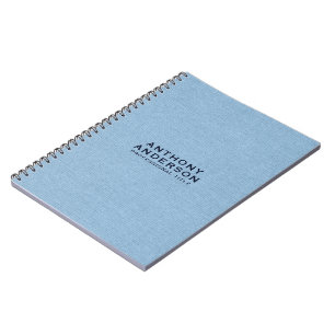 Carnet Texture de tissu bleu clair
