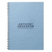 Carnet Texture de tissu bleu clair (Devant)