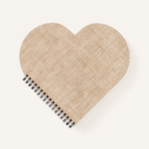 Carnet Texture de tissu de lin naturel en beige chaud