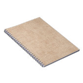 Carnet Texture de tissu de lin naturel en beige chaud (Côté Droit)