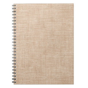 Carnet Texture de tissu de lin naturel en beige chaud