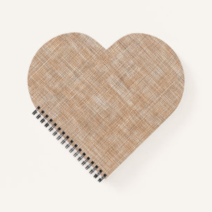 Carnet Texture de tissu de lin tissé en beige naturel cha