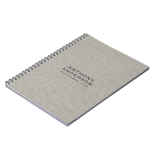 Carnet Texture de tissu gris chaud (Côté gauche)