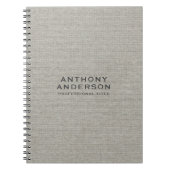 Carnet Texture de tissu gris chaud (Devant)