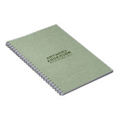 Carnet Texture de tissu vert sauge (Côté Droit)