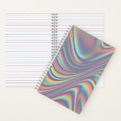 Carnet Texture de tourbillon holographique iridescent (À l'intérieur)