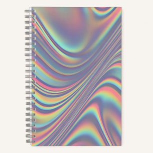 Carnet Texture de tourbillon holographique iridescent