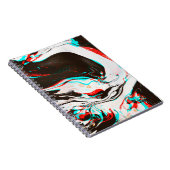 Carnet Texture déformée et brillante du surf d'encre marb (Côté Droit)