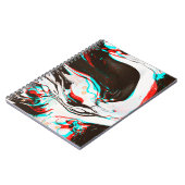 Carnet Texture déformée et brillante du surf d'encre marb (Côté gauche)