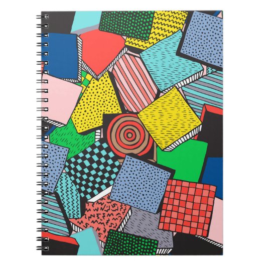 Carnet Texture des blocs Abstraits dessinés à la main (Devant)