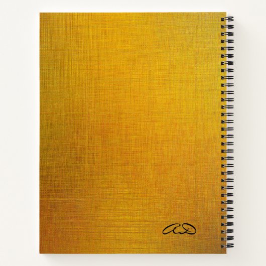 Carnet Texture dorée (Dos)