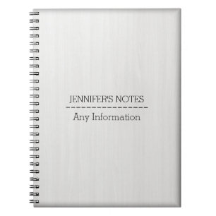 Carnet Texture du grain de bois blanc