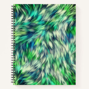 Carnet Texture du tissu Conception de fourrure verte