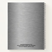 Carnet Texture en acier brossé faux gris (Dos)