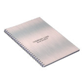 Carnet Texture en aluminium brossé gris clair (Côté Droit)