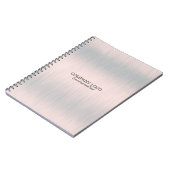 Carnet Texture en aluminium brossé gris clair (Côté gauche)