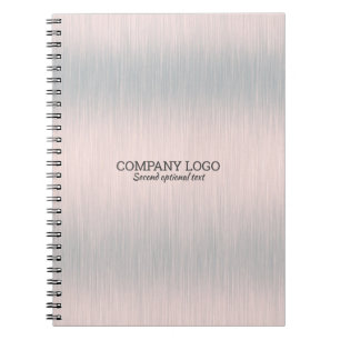 Carnet Texture en aluminium brossé gris clair