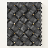 Carnet Texture en cuir brillant avec perles d'or (Dos)