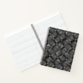 Carnet Texture en cuir brillant avec perles d'or (Intérieur)