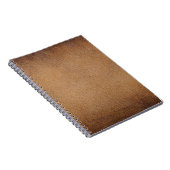 Carnet Texture en Cuir Brown : Closeup Arrière - plan Vin (Côté Droit)